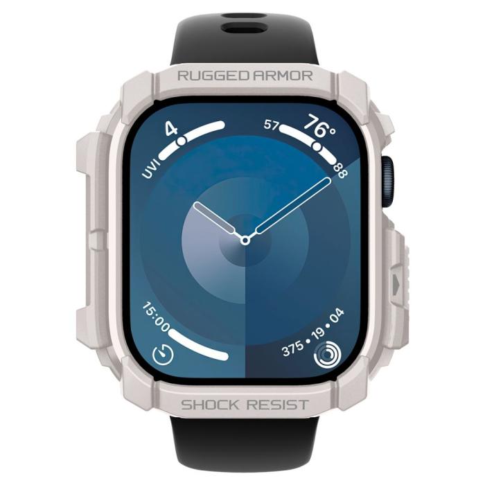 Bild 4, Spigen Spigen Apple Watch 11/10 46 mm Skal Rugged Armor Dune Beige