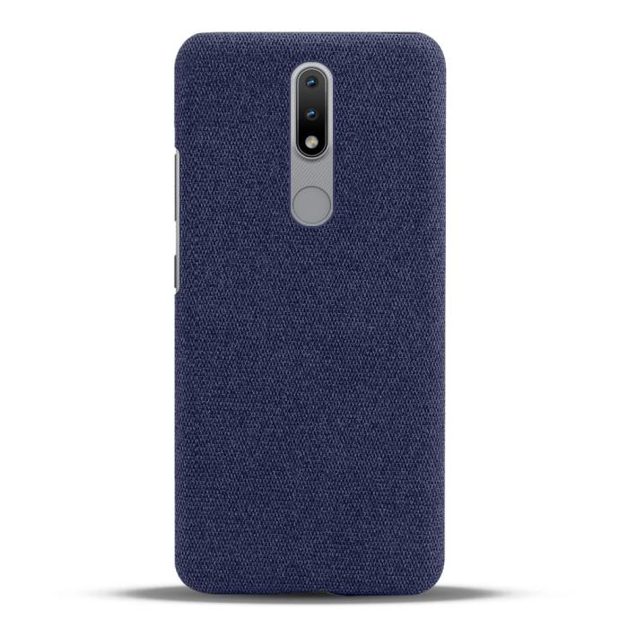 Bild 3,  Nokia 2.4 - Tygbelagt Textur Skal - Blå