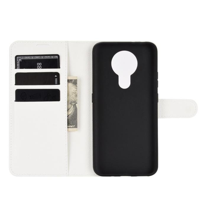 Bild 3,  Nokia 3.4 - Litchi Läder Fodral - Vit