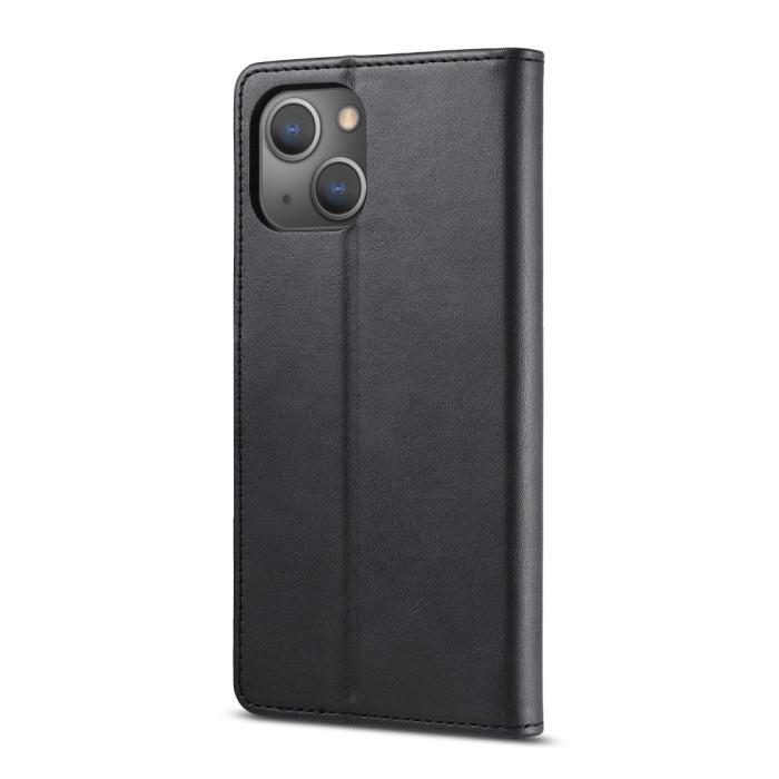 Bild 3, LC.IMEEKE iPhone 13 - LC.IMEEKE Läder Fodral - Svart