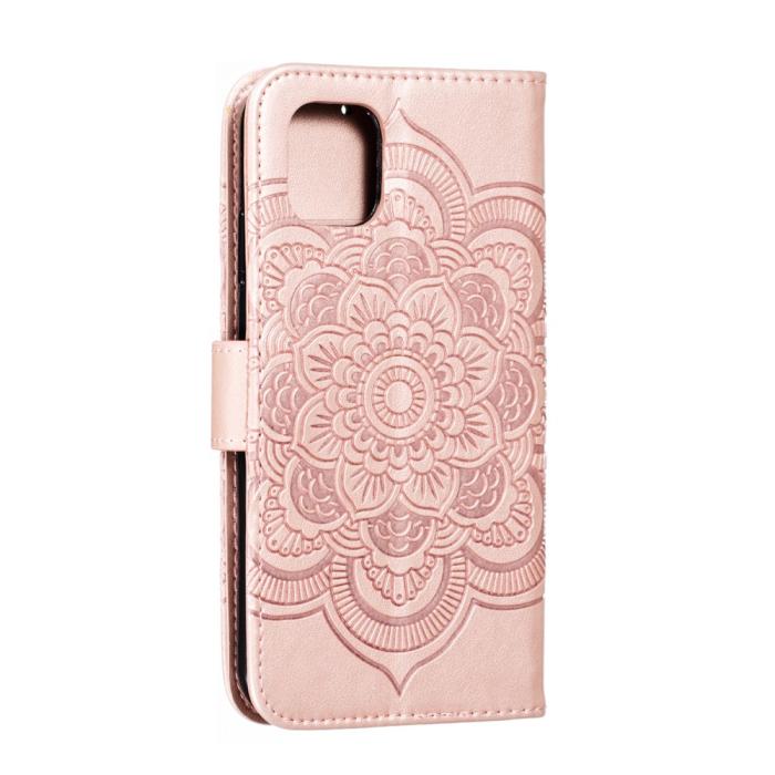 Bild 4,  iPhone 11 - Sun Mandala Plånboksfodral - Roséguld