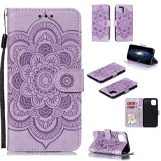  iPhone 11 - Sun Mandala Pl&aring;nboksfodral - Lila