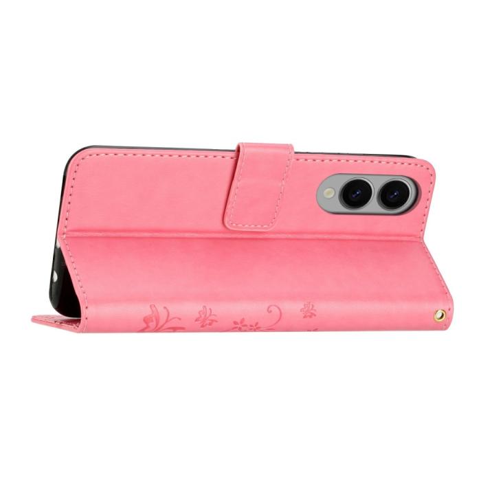 Bild 3,  Samsung Galaxy S25 Edge Fodral Med Blommigt Tryck Rosa