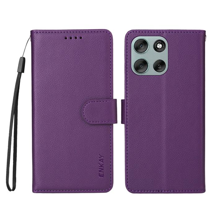 Bild 2, ENKAY ENKAY Motorola Moto G86 Power/G86 5G Fodral RFID Lila