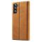 LC.IMEEKE LC.IMEEKE Samsung Galaxy S22 Plus Fodral Flip Läder Brun