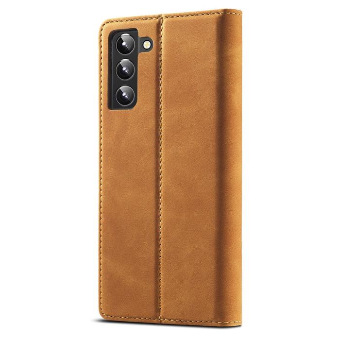 Bild 3, LC.IMEEKE LC.IMEEKE Samsung Galaxy S22 Plus Fodral Flip Läder Brun
