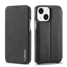 LC.IMEEKE LC.IMEEKE iPhone 14 Plus Fodral Flip L&auml;der Svart