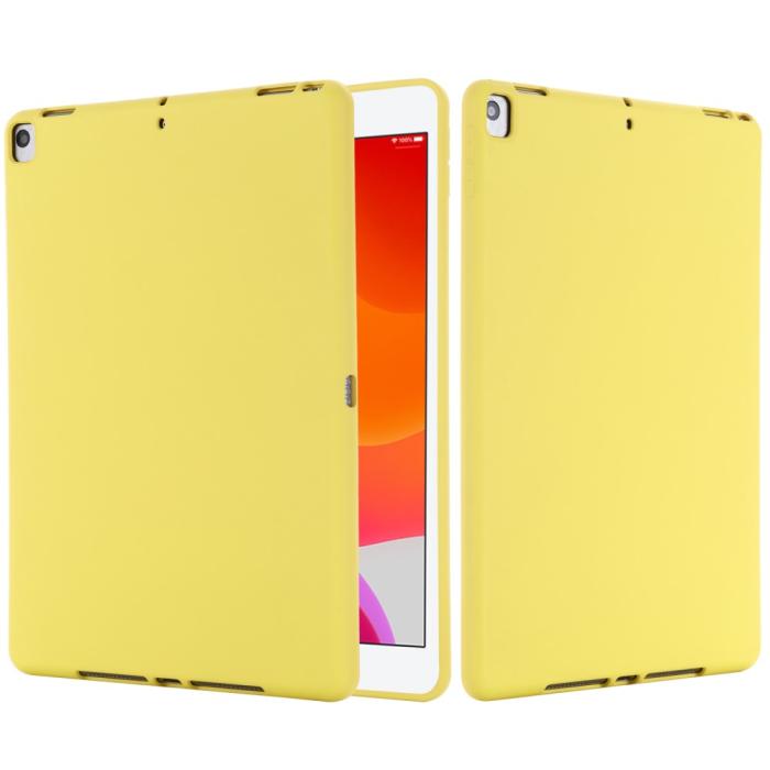 Bild 3,  iPad 10.2 2019/2020/2021, Air 10.5 2019 Skal Liquid Silikon Gul