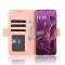  Motorola Edge 60 Pro Fodral Med Avtagbart Kortfodral Rosa
