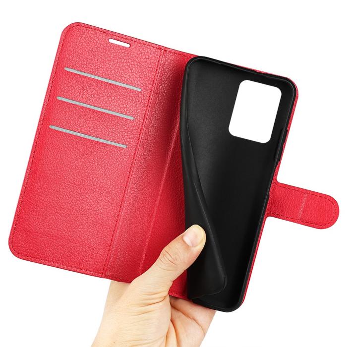 Bild 4,  Xiaomi Redmi Note 12 Pro 5G Fodral Litchi Läder Röd