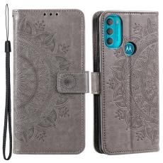  Motorola Moto G71 Fodral Mandala L&auml;der Gr&aring;