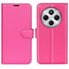  Xiaomi Redmi 14C Fodral Litchi L&auml;der Rosa