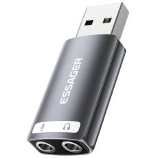 ESSAGER ESSAGER USB-A till 2x AUX 3.5mm Adapter