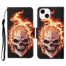  iPhone 14 Fodral Med Tryck Flame Skull