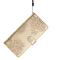  Samsung Galaxy S26 Ultra Fodral Med Blommigt Tryck Läder Guld
