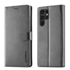 LC.IMEEKE LC.IMEEKE Samsung Galaxy S26 Ultra Fodral L&auml;der Gr&aring;