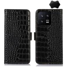  Xiaomi 13 5G Fodral Krokodil Textur L&auml;der Svart