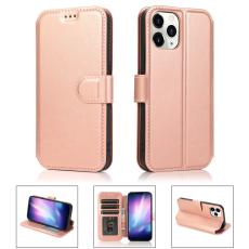  iPhone 12 / 12 Pro - Retro Pl&aring;nboksfodral - Ros&eacute;guld