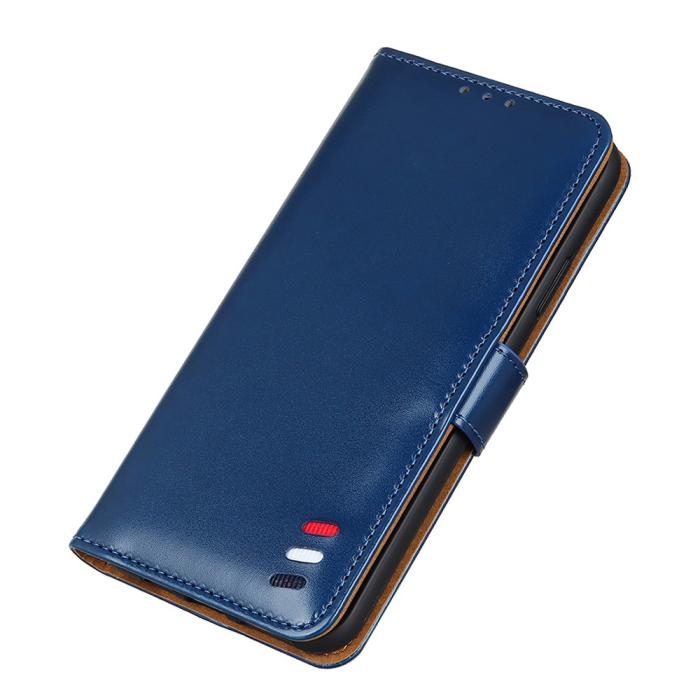 Bild 5,  Xiaomi Mi 11 - Tri-Color Läder Fodral - Blå