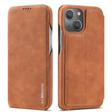 LC.IMEEKE iPhone 13 - LC.IMEEKE Retro Flip Fodral - Brun