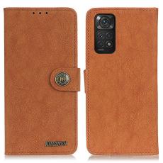KHAZNEH KHAZNEH Xiaomi Redmi Note 11 4G Fodral Split L&auml;der Brun