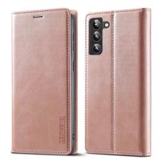 LC.IMEEKE LC.IMEEKE Samsung Galaxy S22 Plus Fodral Flip L&auml;der Rosa