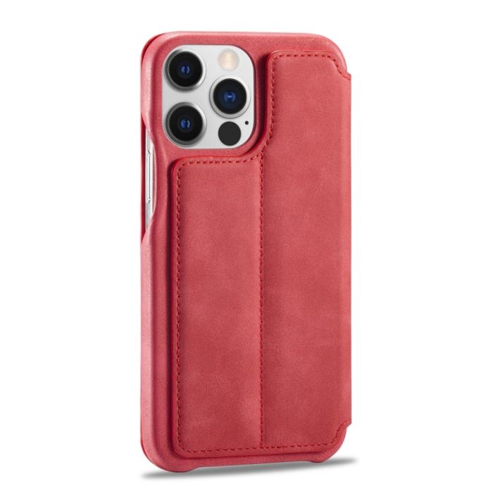 Bild 3, LC.IMEEKE LC.IMEEKE iPhone 14 Plus Fodral Flip Läder Röd
