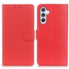  Samsung Galaxy A35 5G Fodral Litchi L&auml;der R&ouml;d