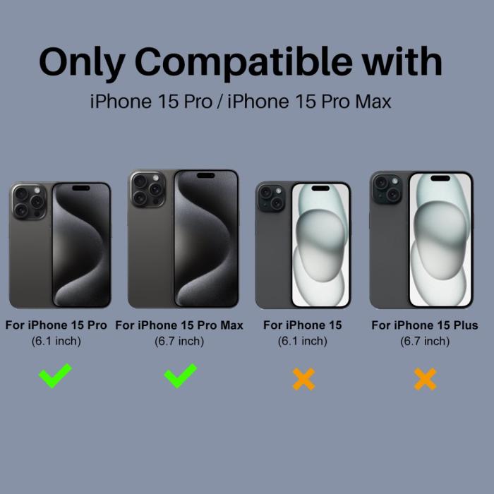 Bild 2, NORTHJO NORTHJO iPhone 15 Pro/15 Pro Max Linsskydd Transparent