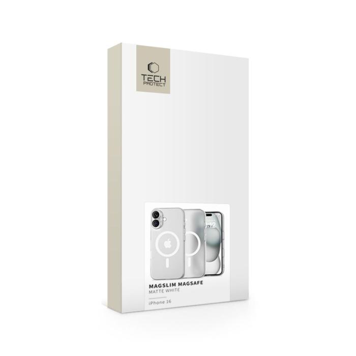 Bild 2, Tech-Protect Tech-Protect iPhone 16 Skal MagSafe MagSlim Matt Vit