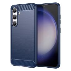  Samsung Galaxy S24 Skal Borstad St&aring;l Textur Bl&aring;
