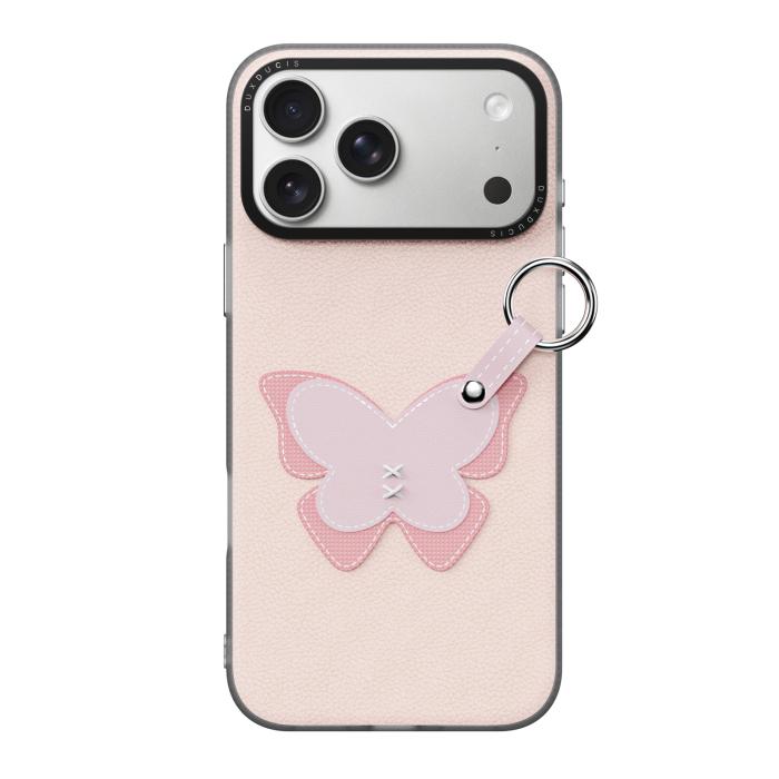Bild 2, DUX DUCIS DUX DUCIS iPhone 18 Pro Max/17 Pro Max Skal PU-Läder Fjäril Ljus Rosa