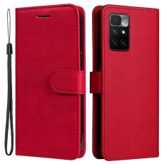  Xiaomi Redmi 10 Fodral Solid L&auml;der R&ouml;d