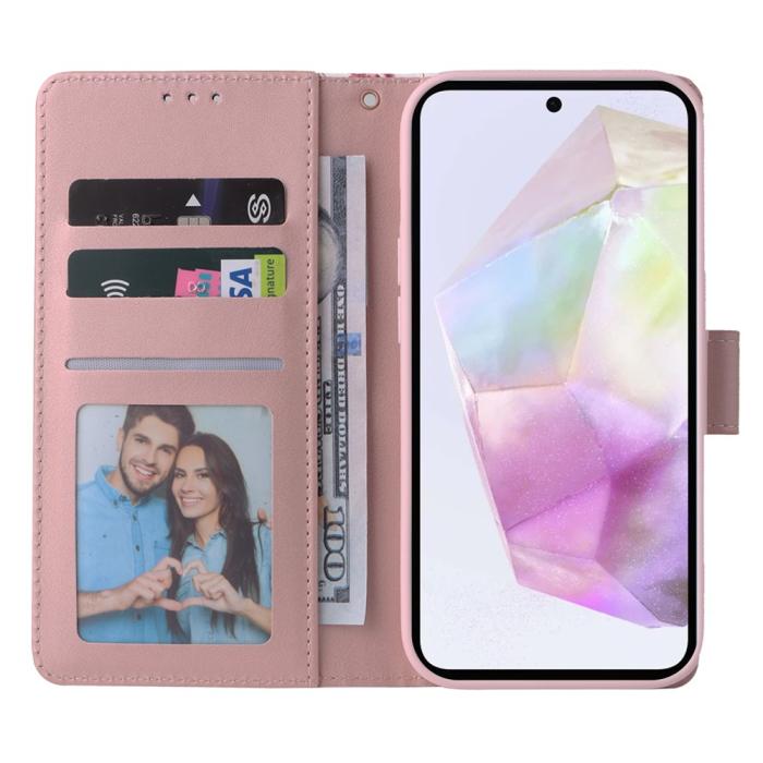 Bild 2,  Samsung Galaxy A17 / A26 Fodral Läder Marmor Rosa