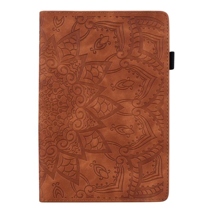 Bild 2,  Samsung Galaxy Tab A8 10.5 (2021) Fodral Tryckt Flower Brun