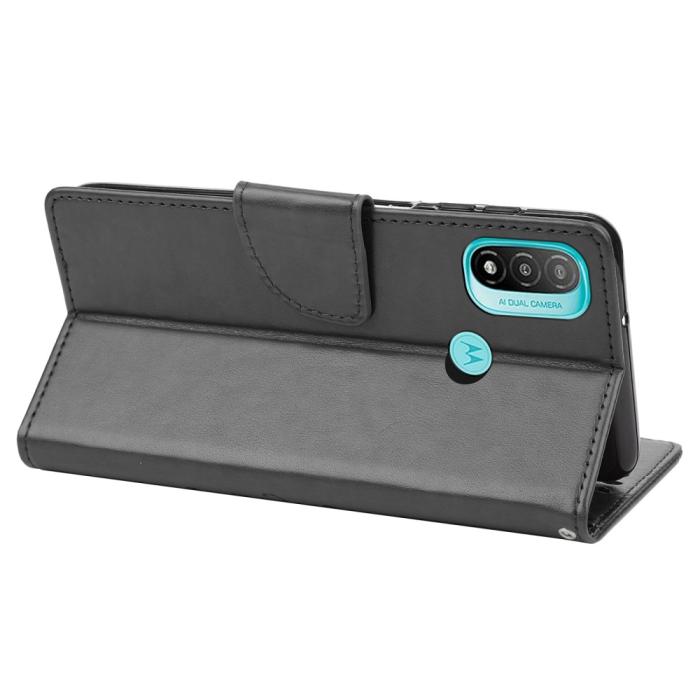 Bild 5,  Motorola Moto E20 / E40 Fodral Tryckt Fjäril Textur Svart