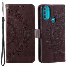  Motorola Moto G71 Fodral Mandala L&auml;der Brun