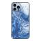  iPhone 14 Pro Skal Marmor Härdat Glas Blue Ocean