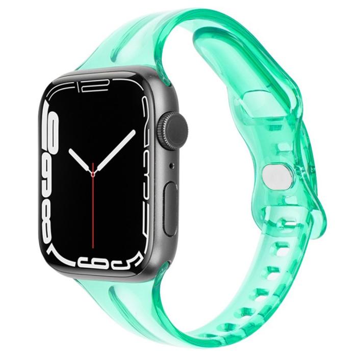 Bild 2,  Apple Watch 42/44/45/46/49 mm CrystalFlex TPU Armband Grön