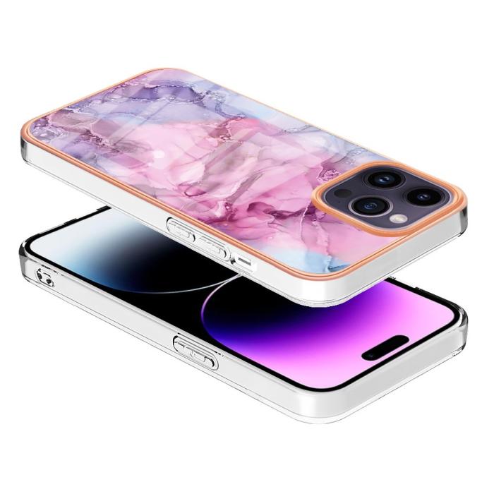 Bild 3,  iPhone 16 Pro Max Skal TPU Marmor Rosa