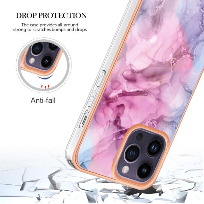 Bild 5,  iPhone 16 Pro Max Skal TPU Marmor Rosa