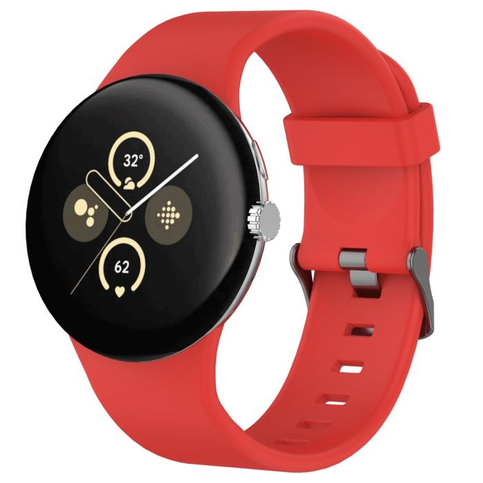 Bild 4,  Google Pixel Watch 4 / 3 45 mm Armband Silikon Röd