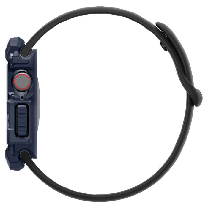 Bild 4, Spigen Spigen Apple Watch 11/10 46 mm Skal Rugged Armor Navy Blue