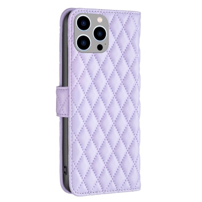 Bild 3,  iPhone 15 Pro Max Fodral Diamond Läder Lila
