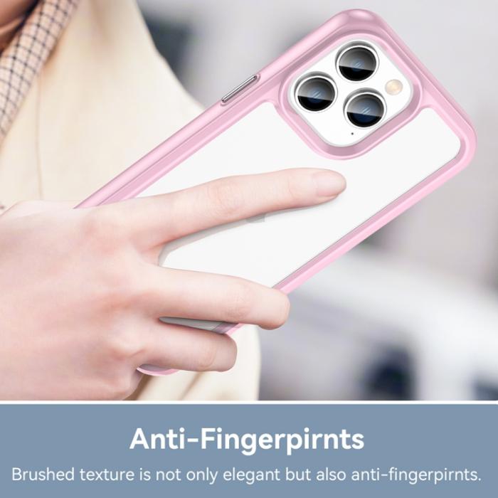 Bild 5,  iPhone 14 Pro Max Skal Akryl/TPU Transparent/Rosa