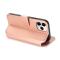  iPhone 12 / 12 Pro - Retro Plånboksfodral - Roséguld