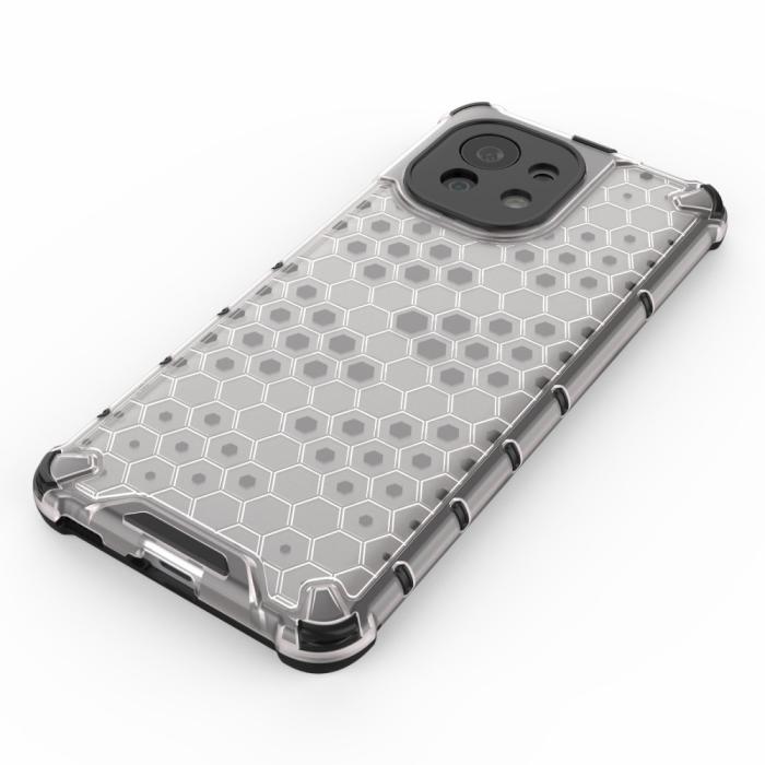 Bild 4,  Xiaomi Mi 11 - Armor Honeycomb Textur Skal - Vit