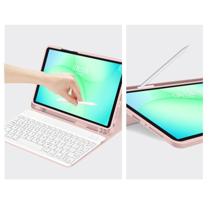 Bild 6, Tech-Protect Tech-Protect Galaxy Tab A11 Plus/A9 Plus Fodral SC Tangentbord Rosa