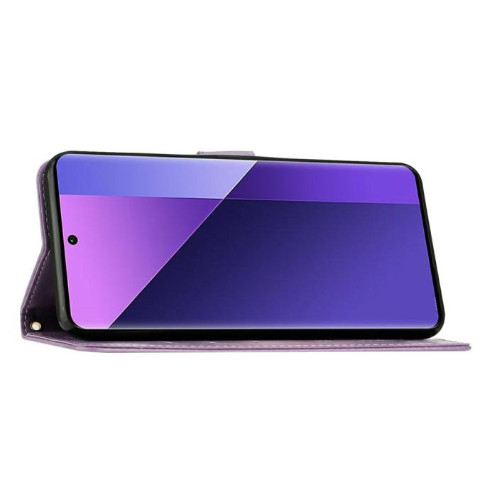 Bild 3,  Samsung Galaxy A27 5G Fodral Blommor/Fjärilar Lila