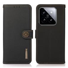 KHAZNEH KHAZNEH Xiaomi 14 Ultra Fodral RFID &Auml;kta L&auml;der Svart